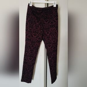 Forever 21 velvet burnout slim trousers pants